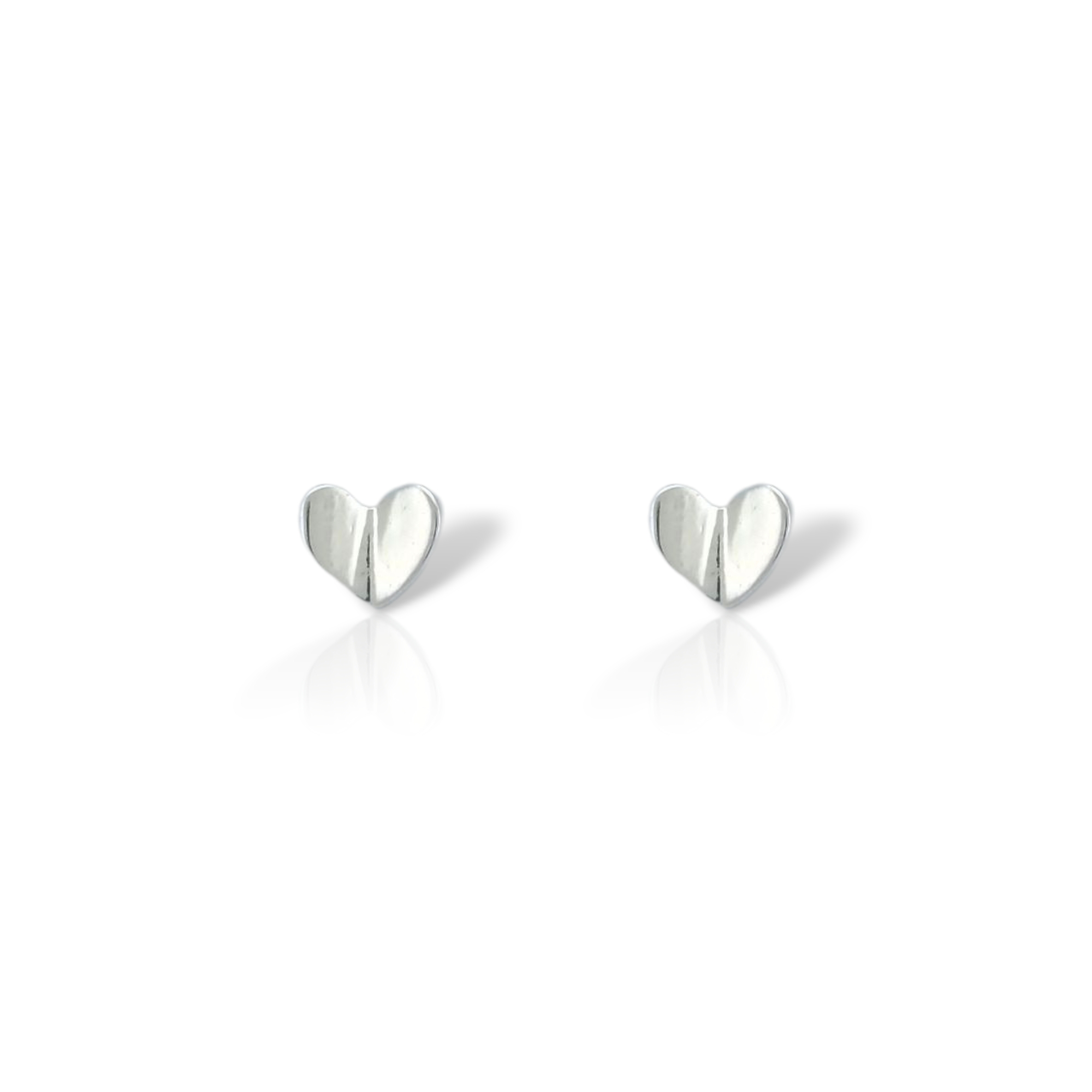 Platinum plated silver 925º heart earrings (code FC011366)